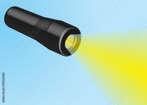 led portable light, wearable camera, actioncam, vector illustration