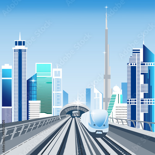 Dubai metro transport system