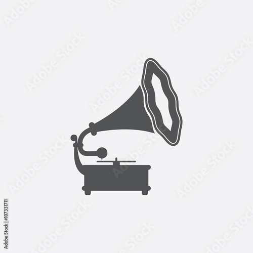 Gramophone icon of vector illustration for web and mobile