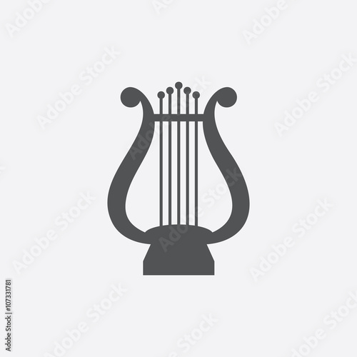 Lyre icon of vector illustration for web and mobile photo