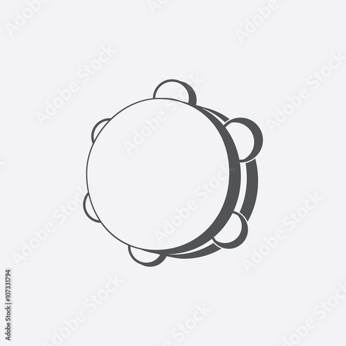 Tambourine icon of vector illustration for web and mobile