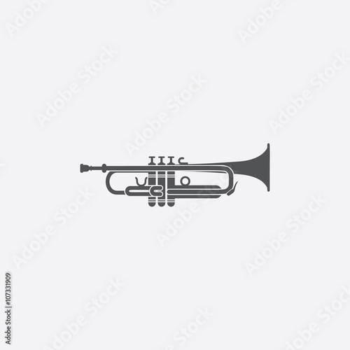 Trumpet icon of vector illustration for web and mobile