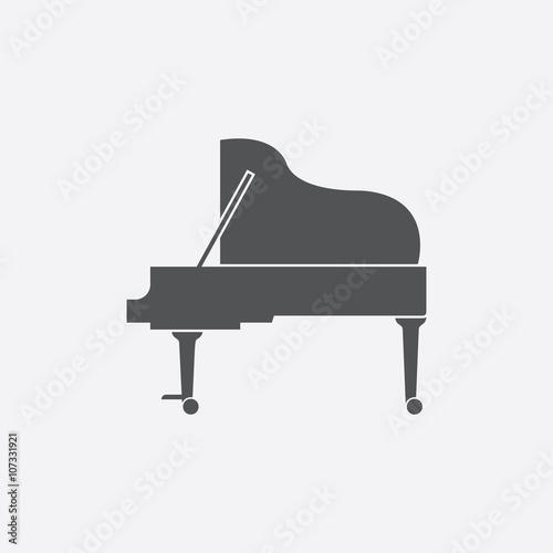Piano icon of vector illustration for web and mobile