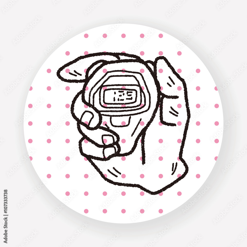 Obraz premium doodle stopwatch