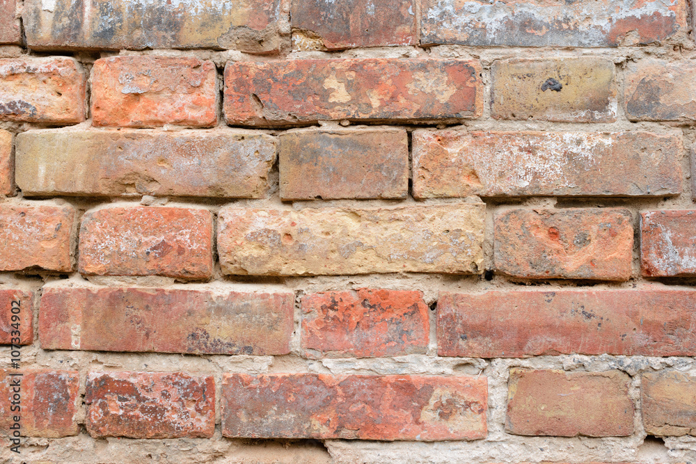 Obraz premium Brick texture with scratches and cracks