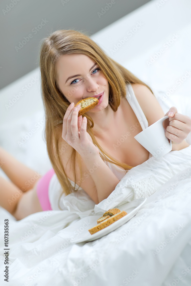 breakfast in the bed for a Beautiful woman breakfast in the bed for a Beautiful woman