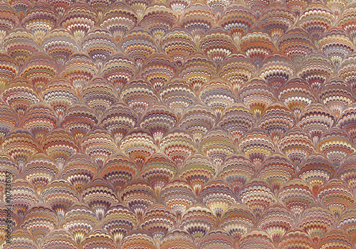 Peacock (Bouquet) Pattern Marbling Background