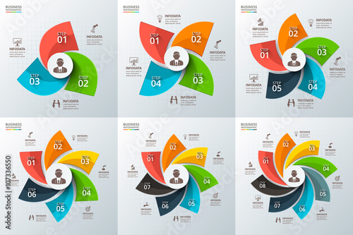 Vector swirl infographic.
