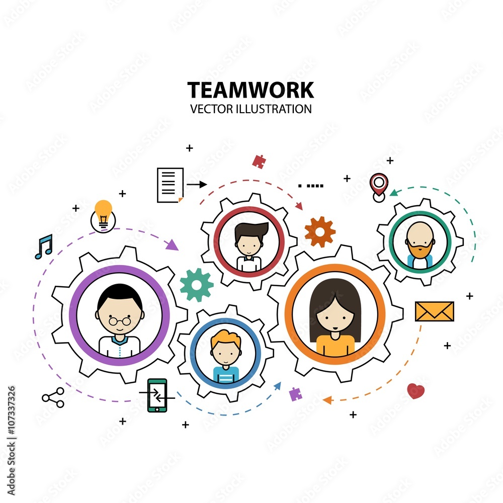 Teamwork Graphic Design Style Modern Teamwork Graphic Design Style Modern
