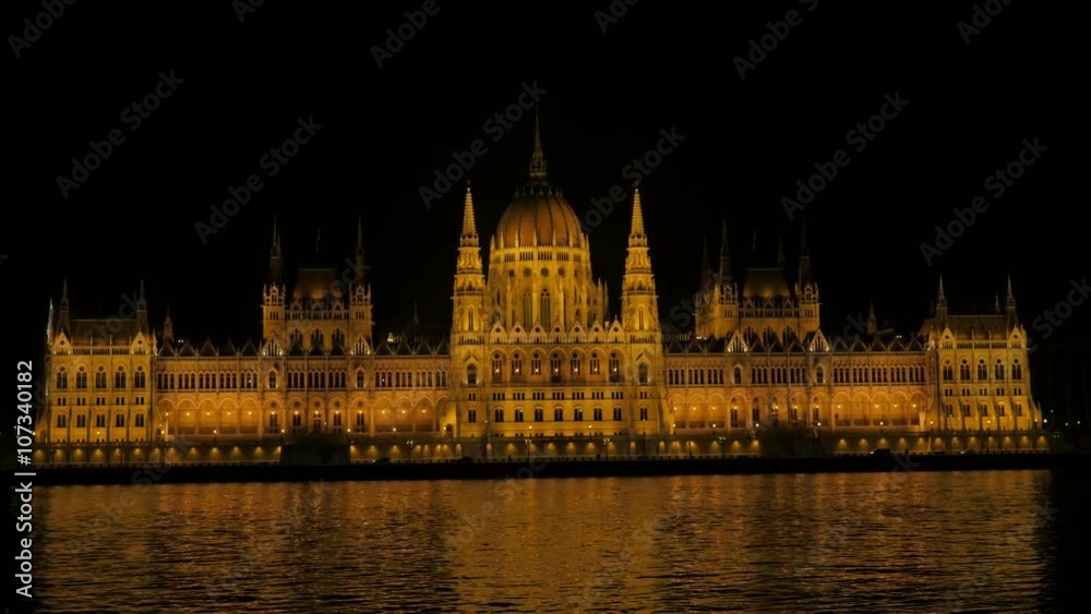 Famous parliament building in Hungarian capital Budapest from Margit bridge 4K 3840X2160 UltraHD footage - Danube river and parliament building in Budapest by the night 4K 2160p UHD video Famous parliament building in Hungarian capital Budapest from Margit bridge 4K 3840X2160 UltraHD footage - Danube river and parliament building in Budapest by the night 4K 2160p UHD video