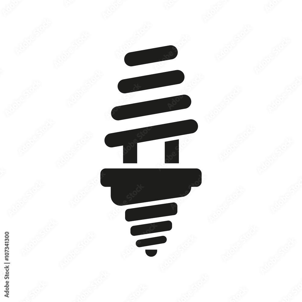 The fluorescent light bulb icon. Lamp and bulb, lightbulb symbol.UI. Web. Logo. Sign. Flat design. App. The fluorescent light bulb icon. Lamp and bulb, lightbulb symbol.UI. Web. Logo. Sign. Flat design. App.