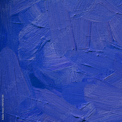 abstract blue ultramarine painting by oil on canvas, illustration photo