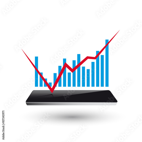 smart watch new technology electronic device with graph busines