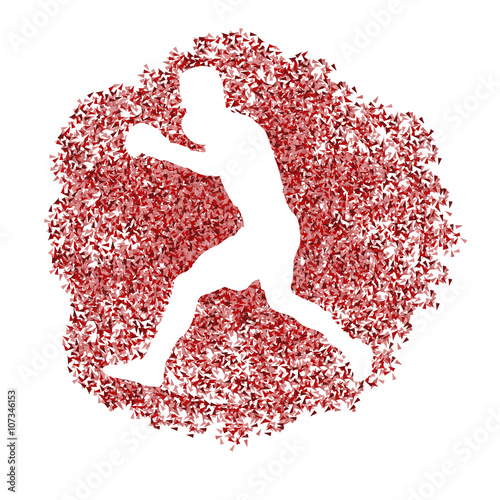 Boxer boxing vector silhouette background illustration concept