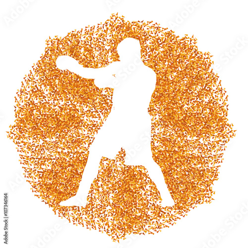 Boxer boxing vector silhouette background illustration concept