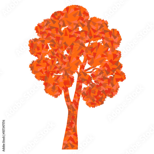 Tree stylized autumn eco symbol concept