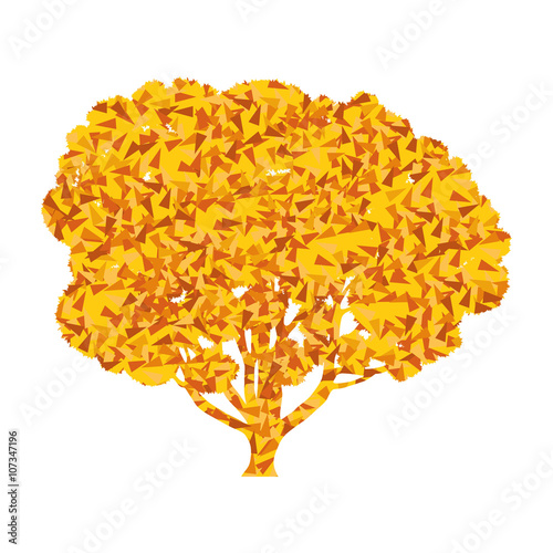 Tree stylized autumn eco symbol concept