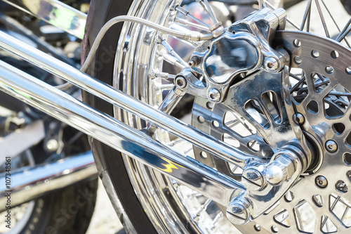 chopper motorcycle brakes wheel and brakes photo