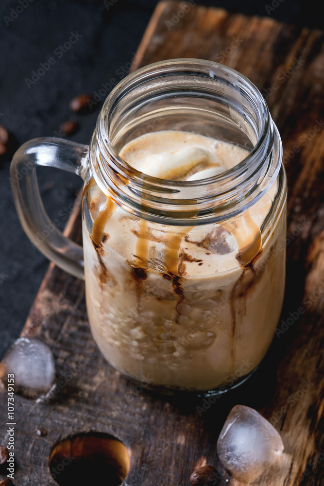 Ice coffee with cream Ice coffee with cream