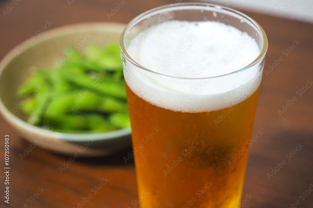 ビールと枝豆