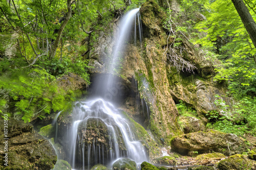 Beautiful mountain waterfall