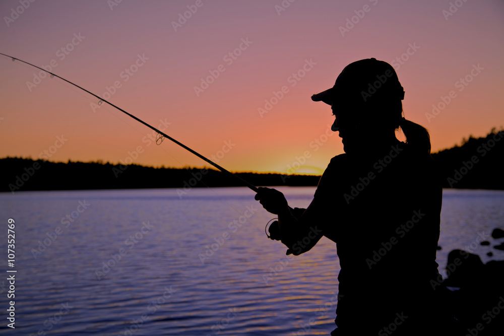 Fishing at Sunset