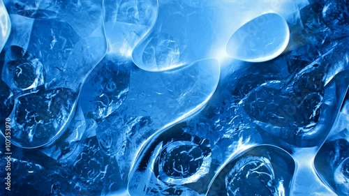 Blue ice pattern abstract motion background seamless loop