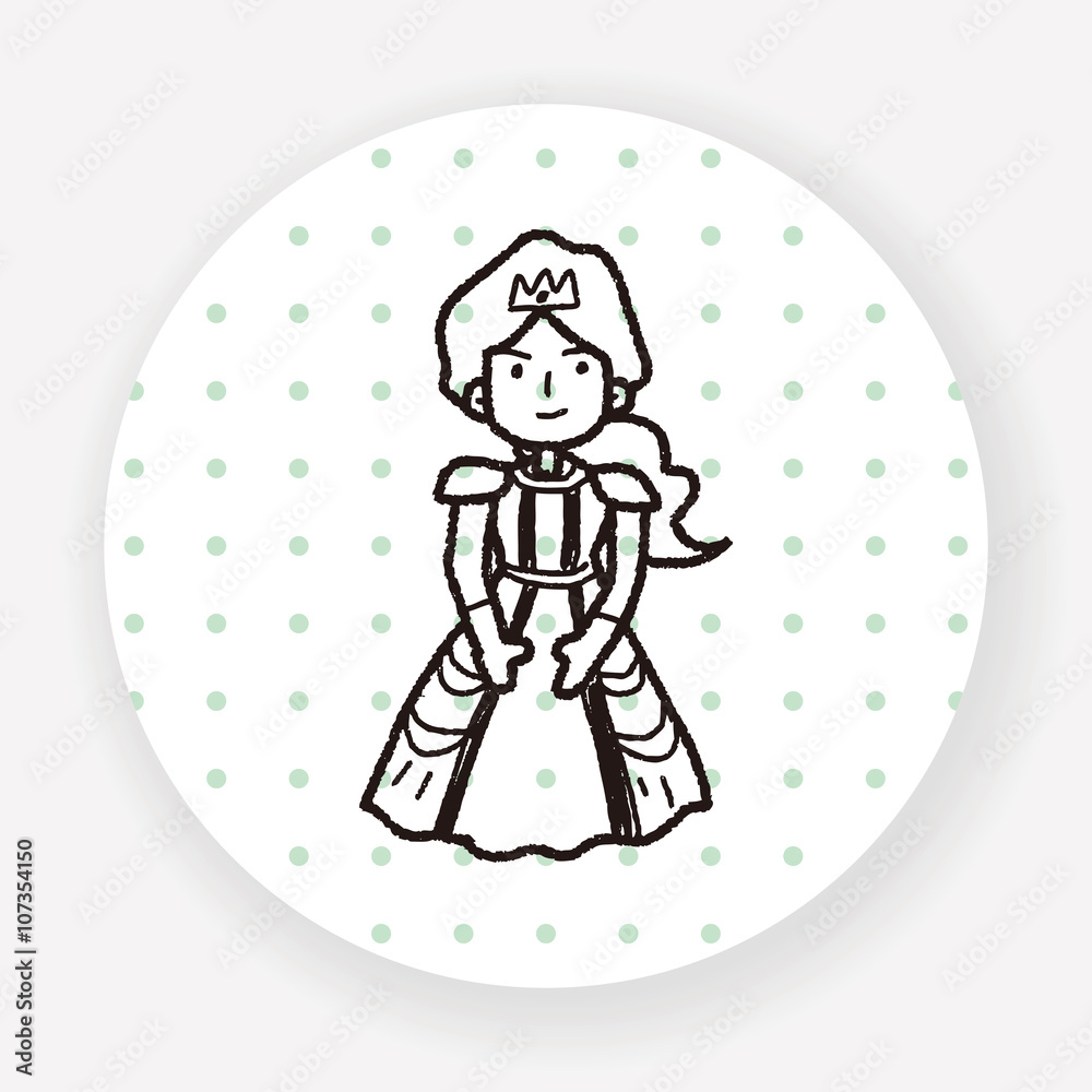 Obraz premium princess doodle