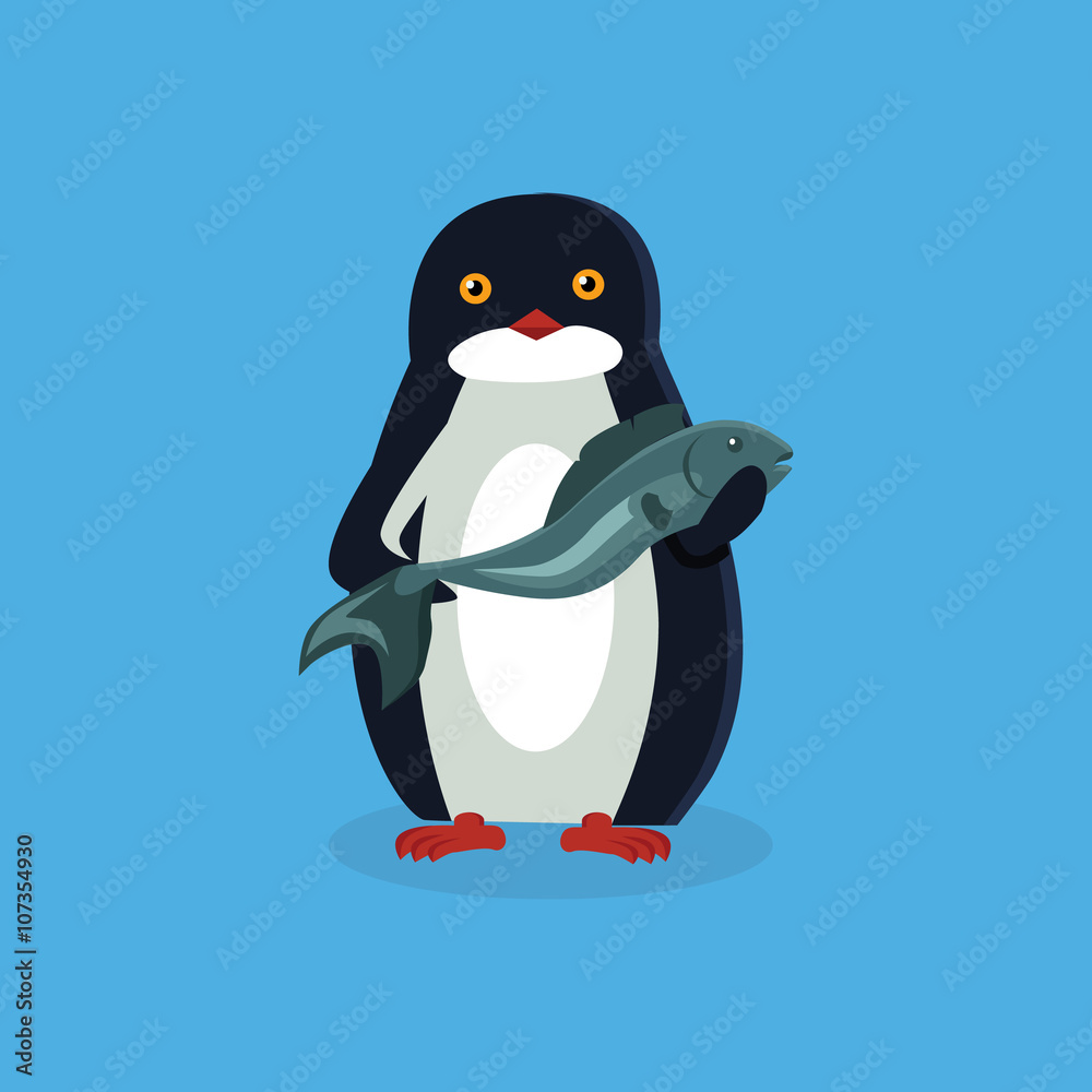 Obraz premium Animal Pinguin Design Flat