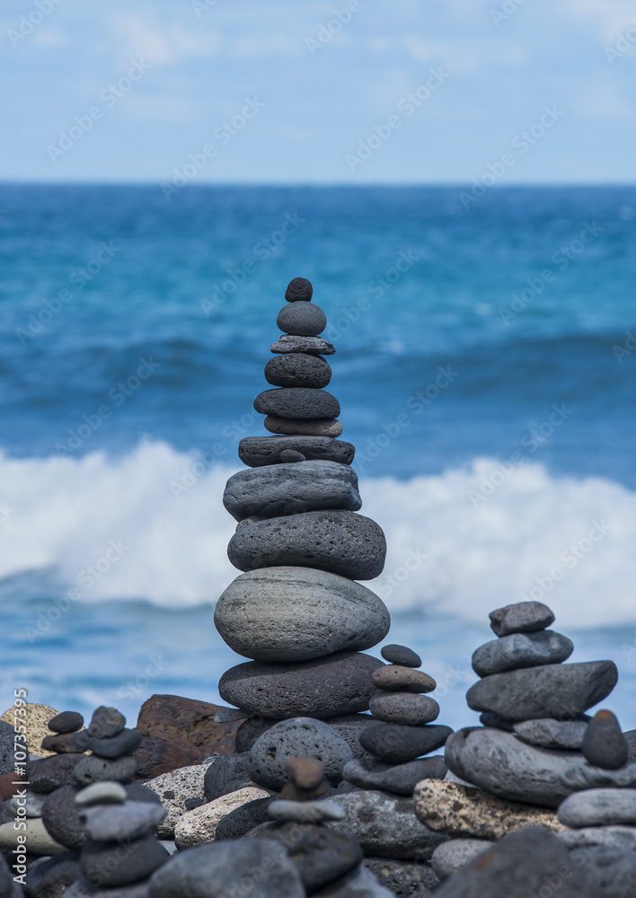 stacks - towers from pebbles on the beach stacks - towers from pebbles on the beach