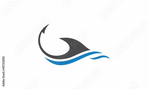 fishing clip art vector logo
