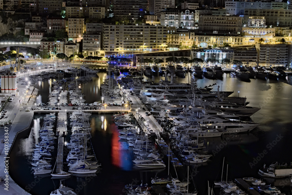 Monaco, JANUARY 04, 2016 - Morning in the port of Monaco. Yacht of all kinds are waiting their owners.