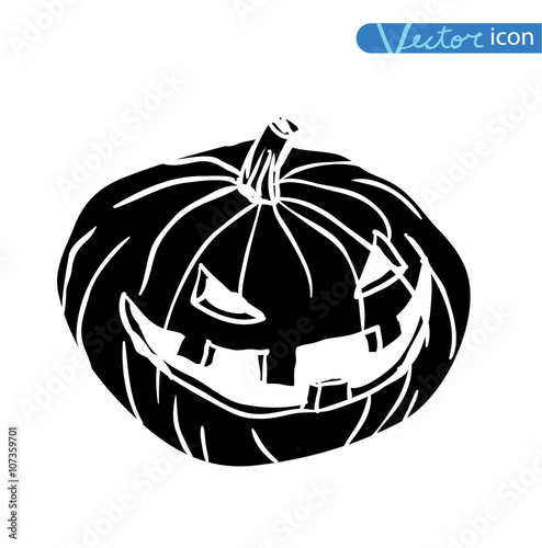 Jack O Lantern halloween pumpkin. vector illustration