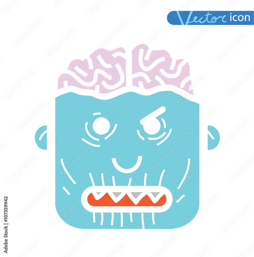zombie cartoon character, vector illustration. zombie cartoon character, vector illustration.