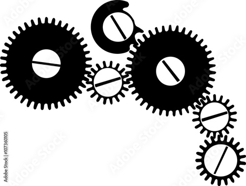 wheelwork vector drawing