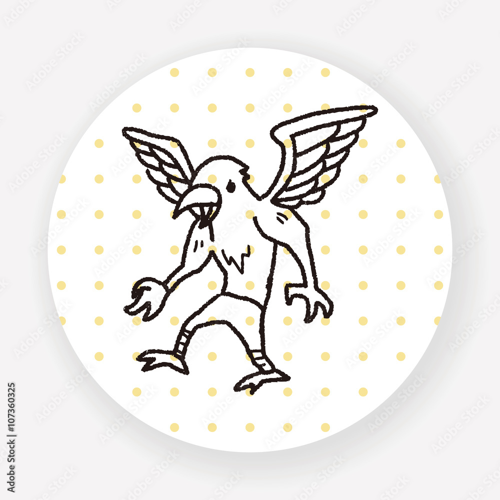 Obraz premium griffin doodle
