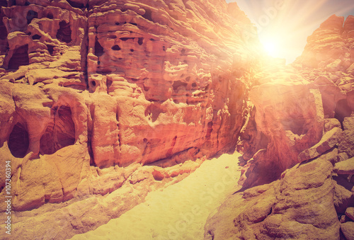 Colored Canyon of Egypt. Nuweiba. South Sinai.