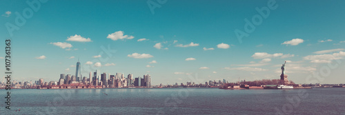 Manhattan Brooklyn and the Statue of Liberty from Liberty State © Erin Cadigan