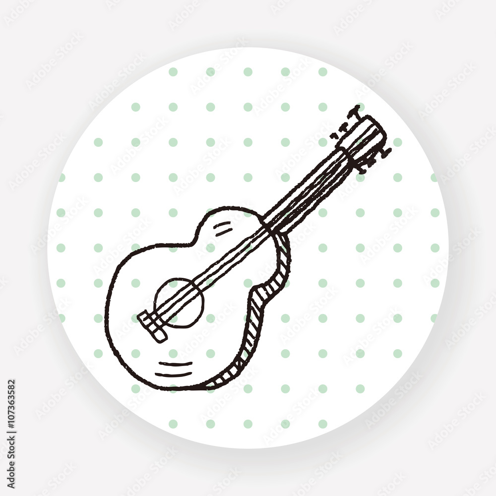 Naklejka premium Doodle Guitar