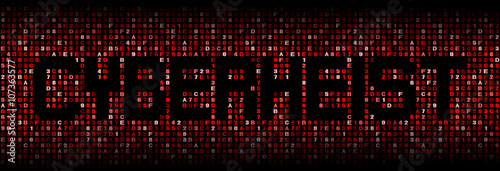 Wallpaper Mural Cyber Heist text on hex code illustration Torontodigital.ca