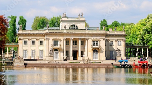 The Lazienki palace in Lazienki Park, Warsaw.  Lazienki Krolewsk