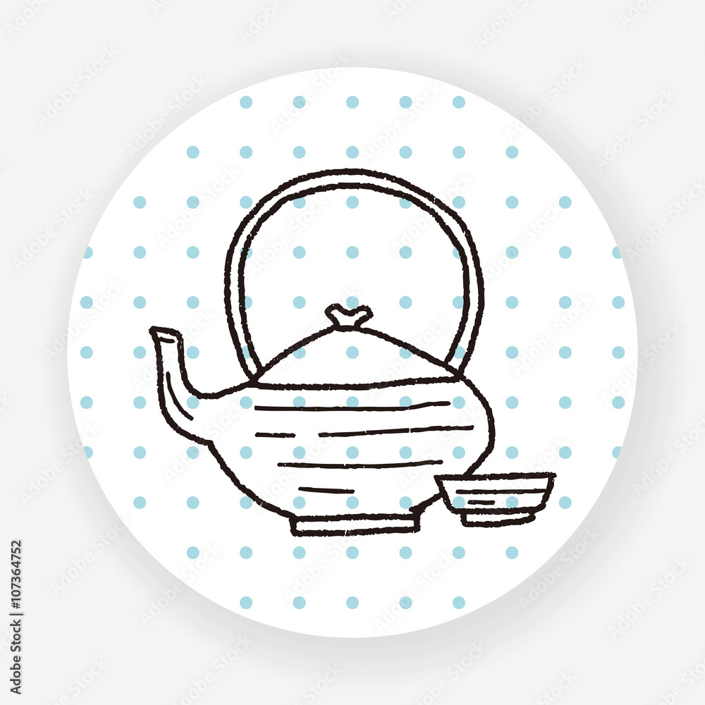 Obraz premium teapot doodle