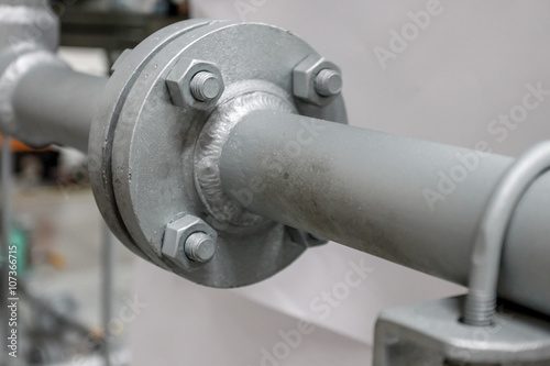 Galvanize piping connect with ANSI flange ,galvnize bolt and nut