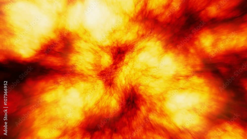 Sun surface, Slow motion massive fireball explosions seamless loop