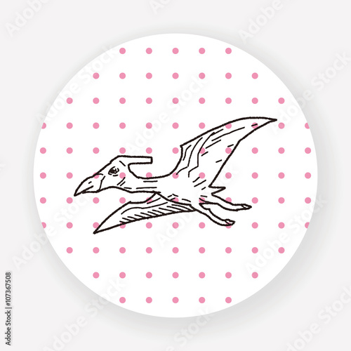 Pterodactyl dinosaur doodle
