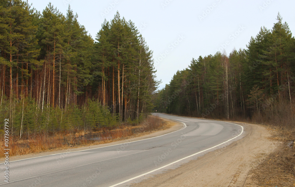 Fototapeta premium Farmhouse in winter on snow