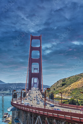 Beautiful view of Goòden Gate bridge photo