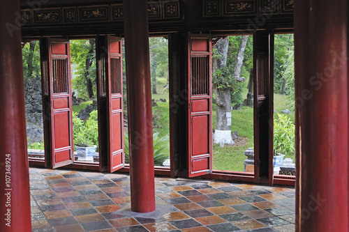 Inside a house at Ming Mang Mausoleum, Hue, Vietnam, Southeast Asia