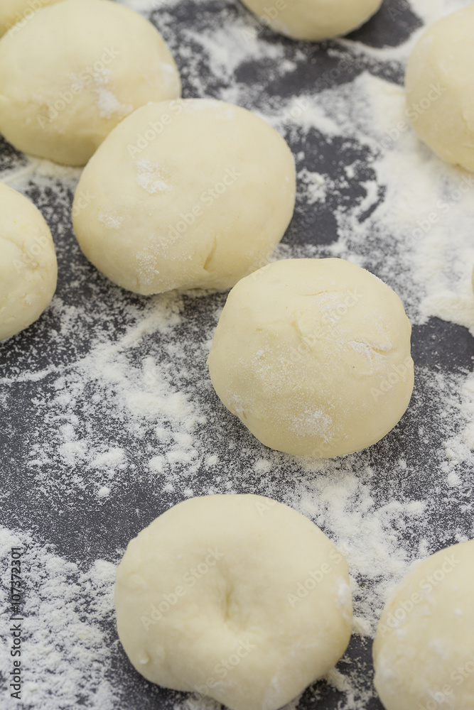 Asian cuisine. Rice dough ( balls ). Bread. Asian cuisine. Rice dough ( balls ). Bread.
