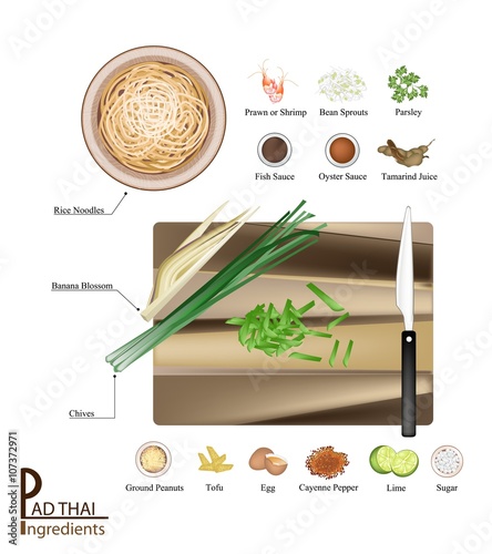 16 Ingredients Pad Thai or Stir Fried Noodles